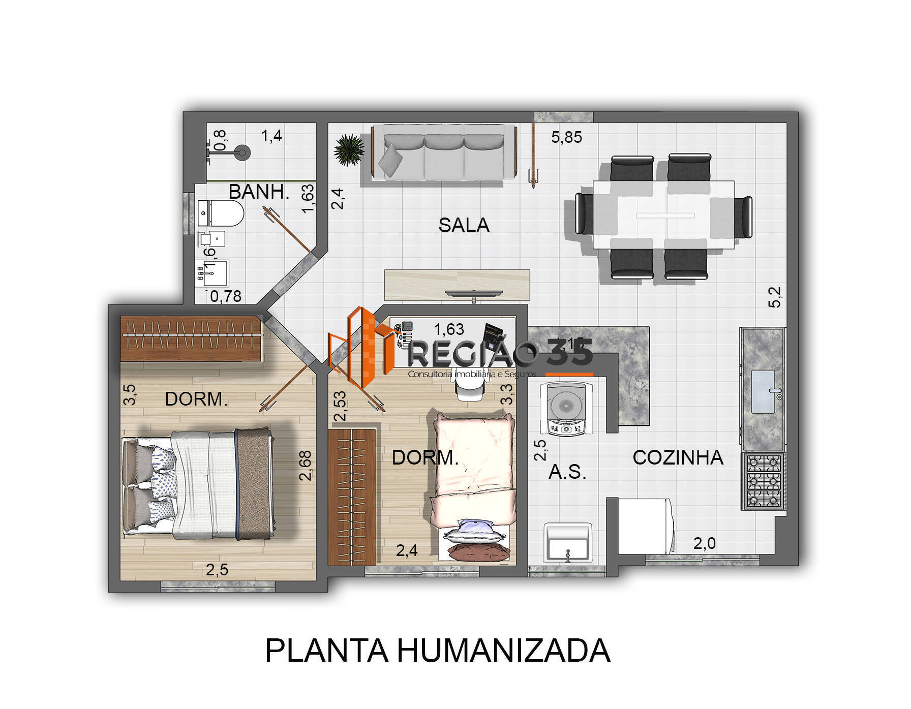 Apartamento à venda com 2 quartos, 51m² - Foto 4