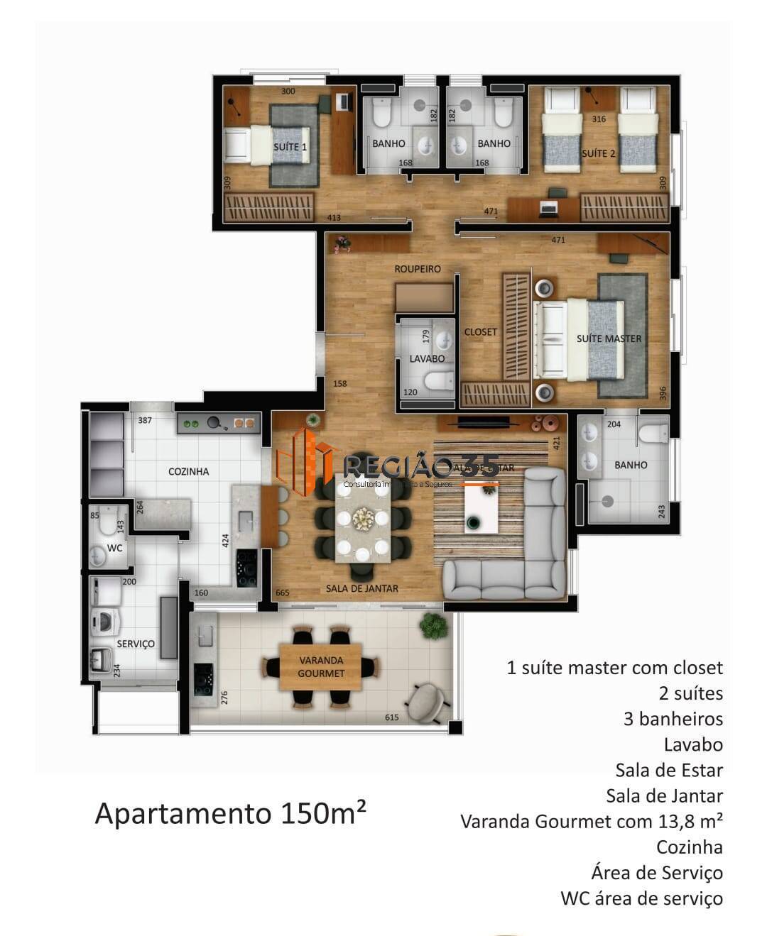 Apartamento à venda com 3 quartos, 154m² - Foto 10