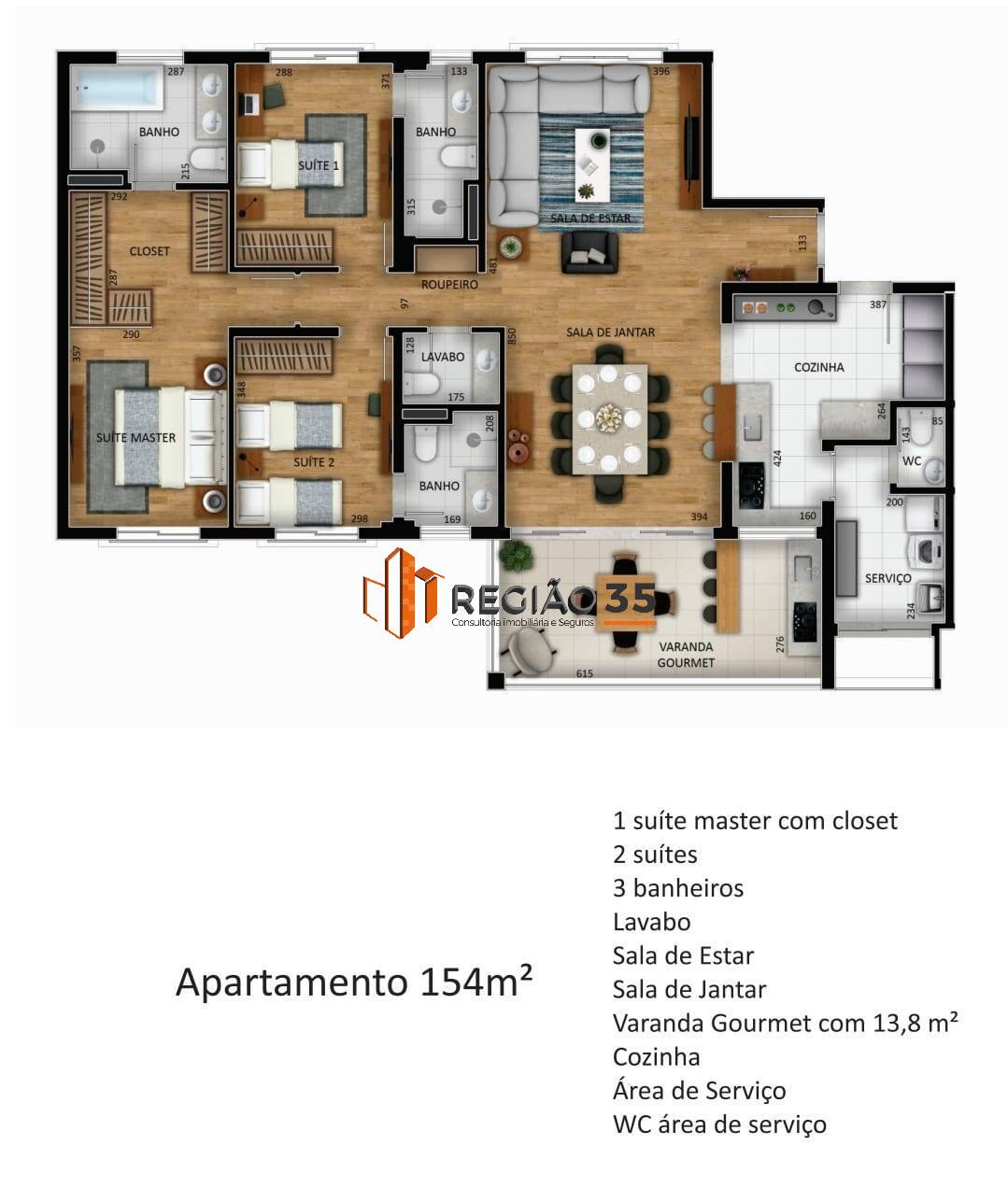 Apartamento à venda com 3 quartos, 154m² - Foto 11